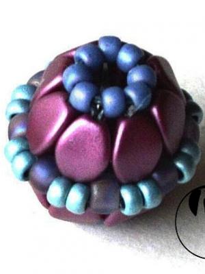 Flower Basket Beaded Bead Pattern - Pinch beads, Seed beads