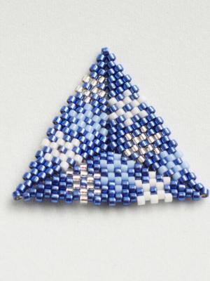 The Falling Snow Triangle, Peyote Triangle, Geometric design, Miyuki Delica beads