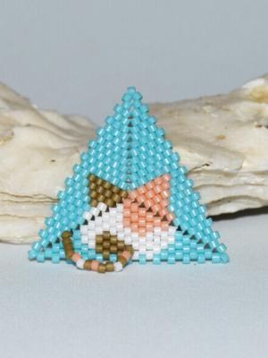Cat Triangle #3 Pattern, Geometric Triangle Pattern, Miyuki Delica Beads Pattern