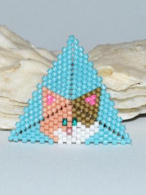 Cat Triangle #3 Pattern, Geometric Triangle Pattern, Miyuki Delica Beads Pattern