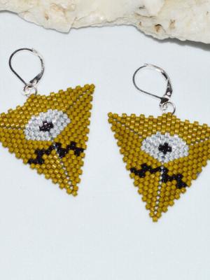 Cyclops Ghoul Triangle Pattern - Halloween Design - Miyuki Delica Beads