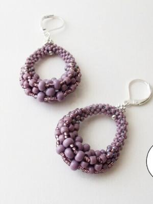 Obovato Earrings Pattern - Seed beads