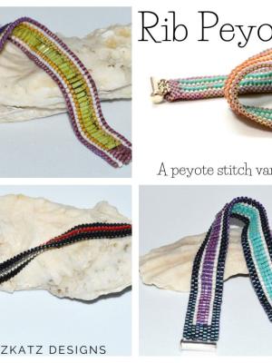 Rib Peyote - A Peyote stitch variation created by DatzKatz Designs 