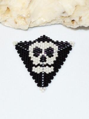 Skull on Triangle Pattern 1 & 2, 2 in 1 Pattern, Peyote Triangle, Miyuki Delica Beads