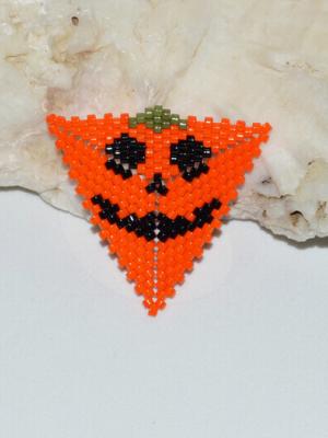 Autism Awareness Pumpkin Triangle Pattern, Peyote Triangle, Halloween Triangle, Miyuki Delica Bead