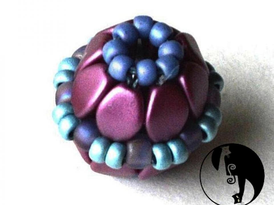 Flower Basket Beaded Bead Pattern - Pinch beads, Seed beads