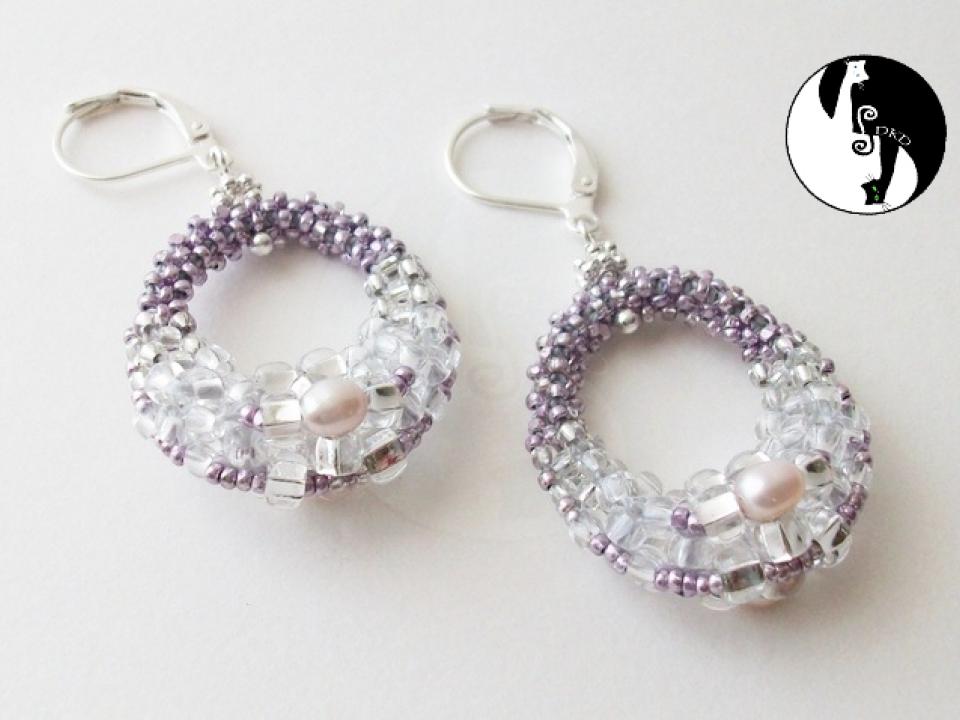 Obovato Earrings Pattern - Seed beads