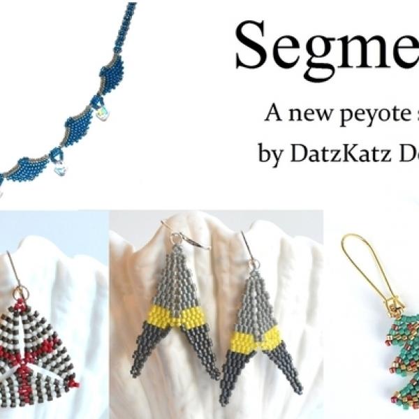 Segmenti Booklet - A new peyote shape and 4 Segmenti design patterns - Geometric Bead work