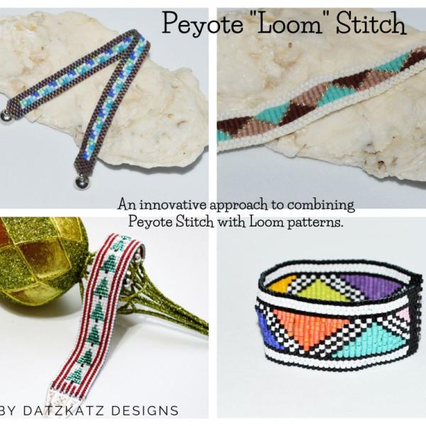 Peyote "Loom" Stitch - an innovative approach to combining peyote stitch with loom patterns  - Odd count Peyote stitch 